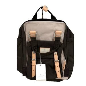 Doughnut Macaroon Standard Backpack - Ivory x Espresso Laptop Travel School
